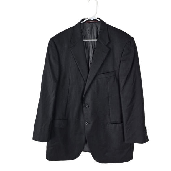 Hickey Freeman Addison Dark Gray Cashmere Silk Sport Coat 46L Careerwear Office - Picture 1 of 15